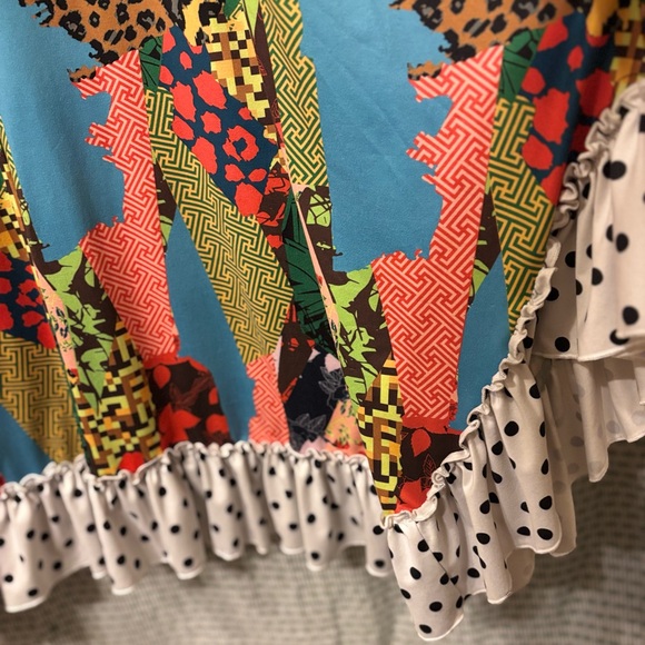 🐆 Nuggles Long Sleeve Patchwork Dress 🐆 - Picture 4 of 5